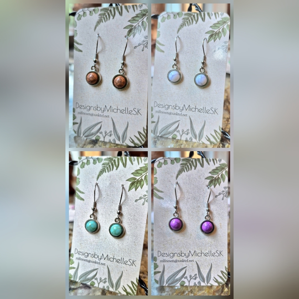 All 4! Stainless Steel Hooks Multicolor Earrings!